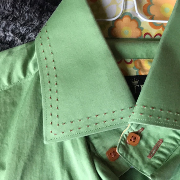 Long Sleeve Dress Shirt - Contrast Cuff Flip Cuff - Picture 5 of 6